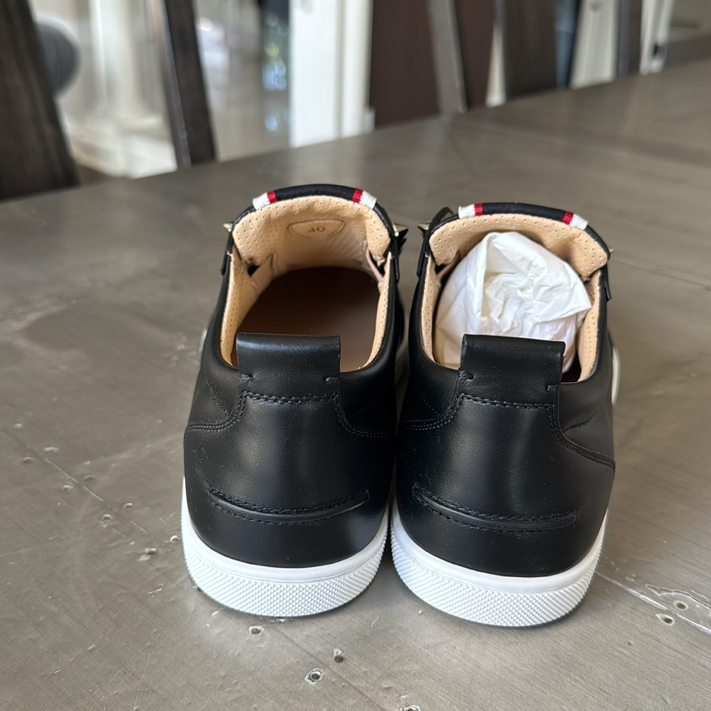Christian Louboutin f.a.v. fav fique black women sneaker trainer flat sz 39.5 - Picture 7 of 12